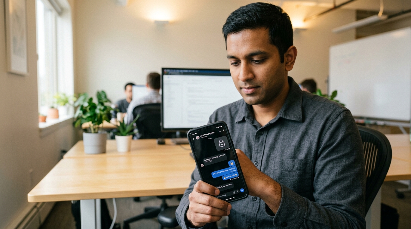 Signal app privacy and encryption features illustration